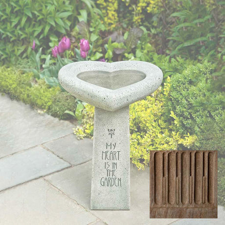 My Heart is in the Garden Birdbath
