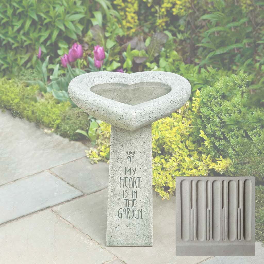 My Heart is in the Garden Birdbath