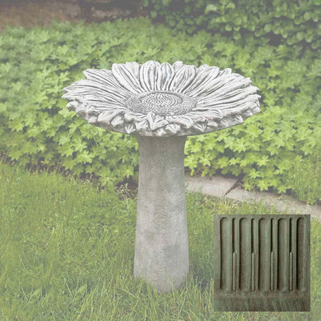 Sunflower Birdbath