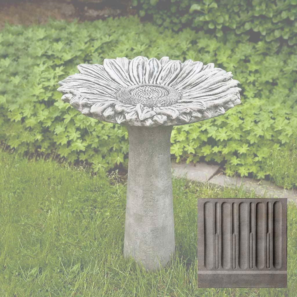 Sunflower Birdbath