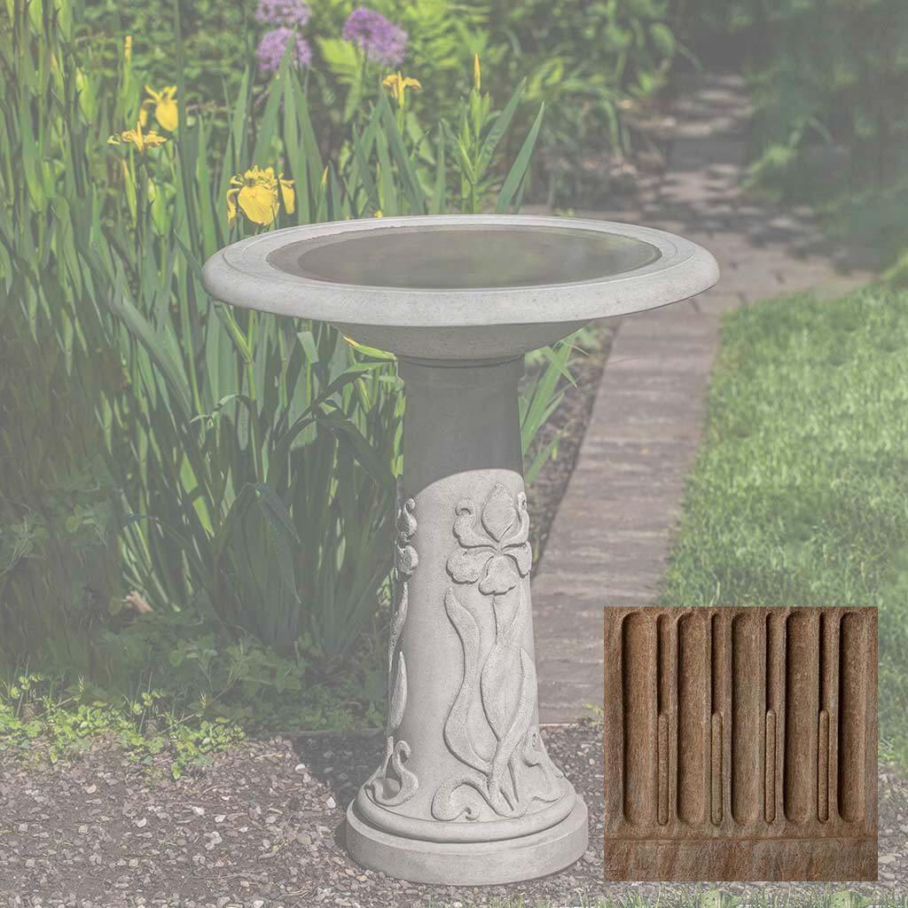 Iris Birdbath