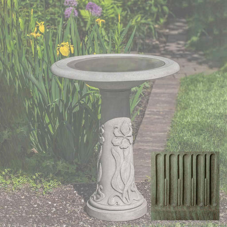 Iris Birdbath