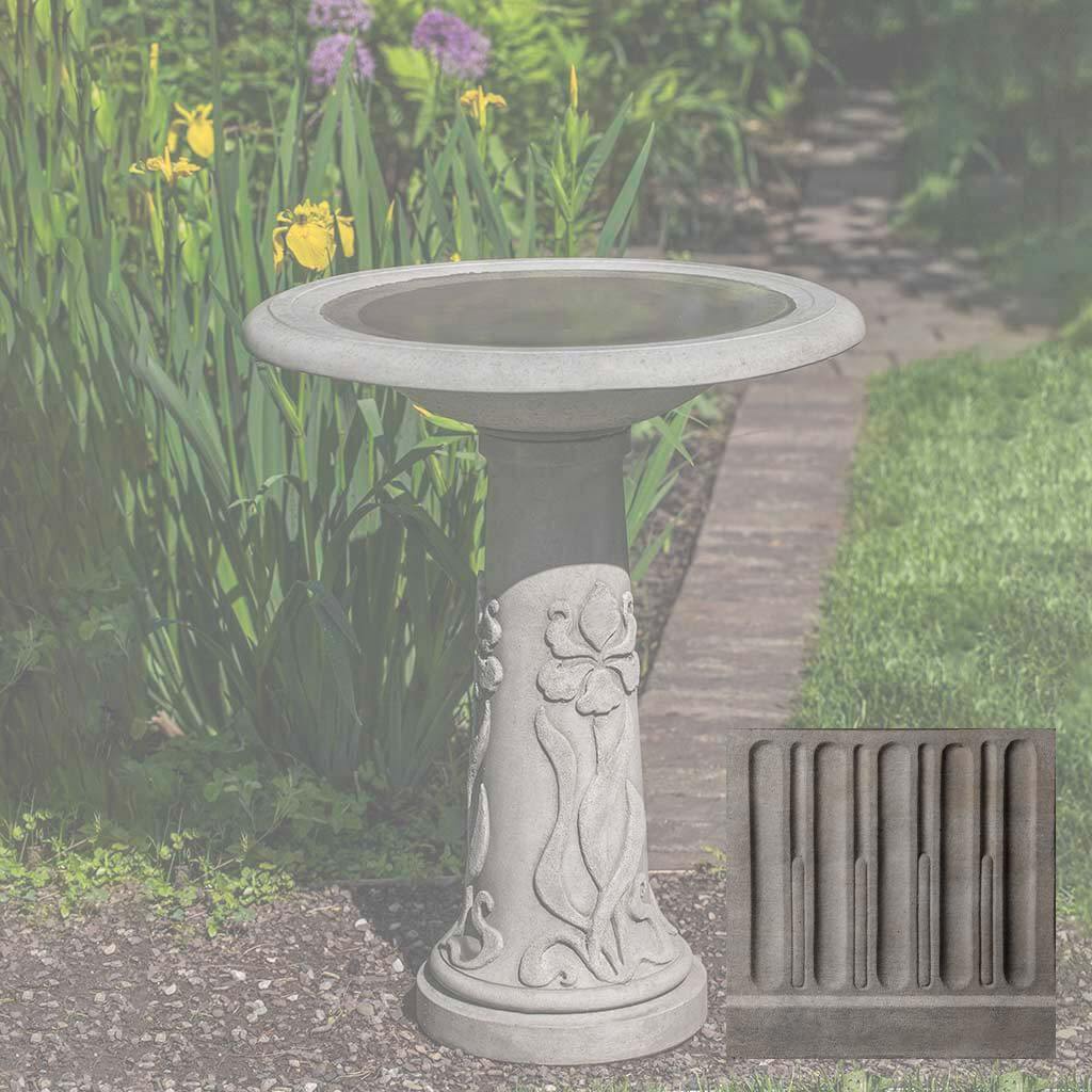 Iris Birdbath