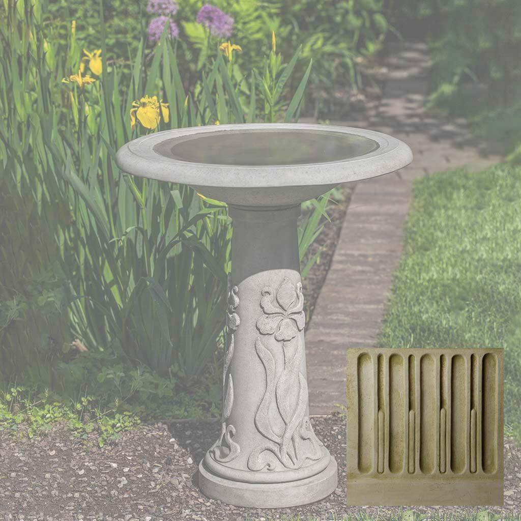 Iris Birdbath