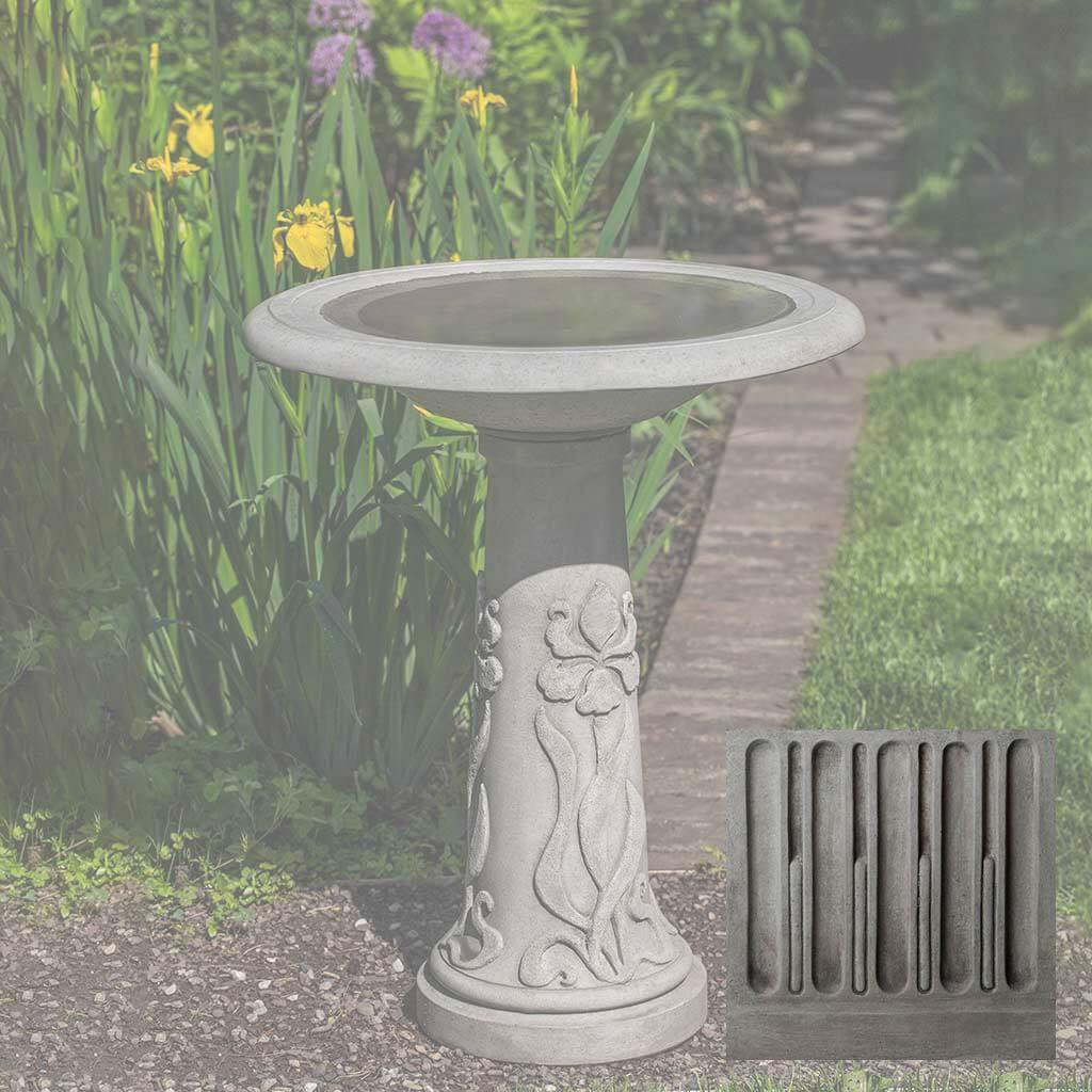 Iris Birdbath