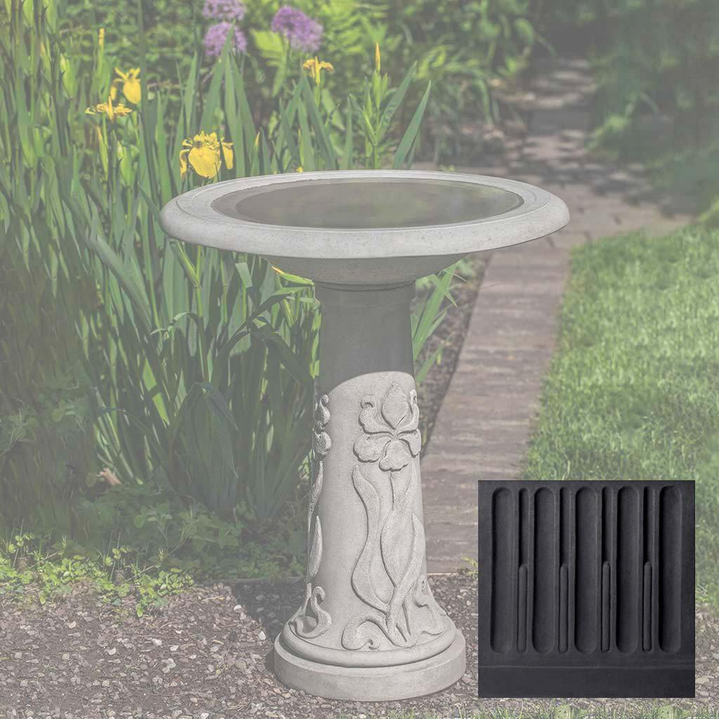 Iris Birdbath