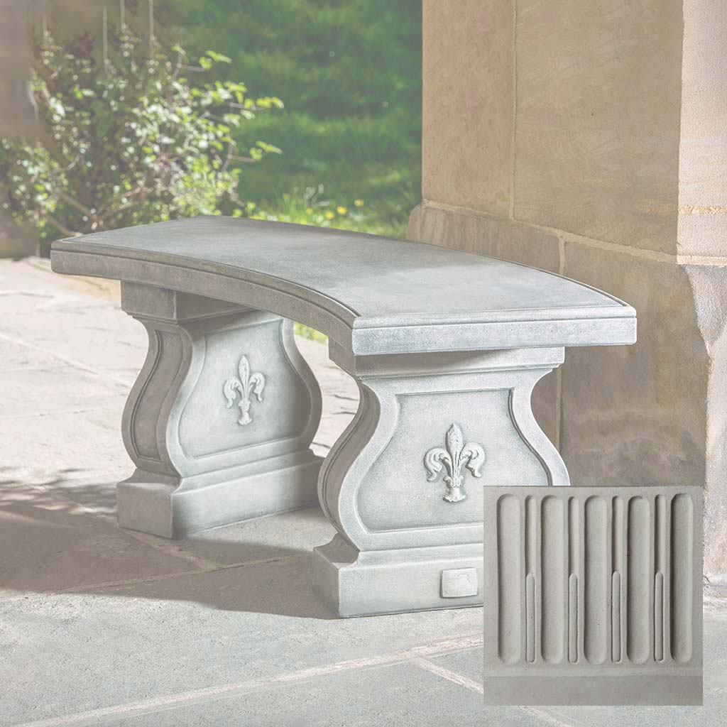 Fleur De Lys Curved Bench