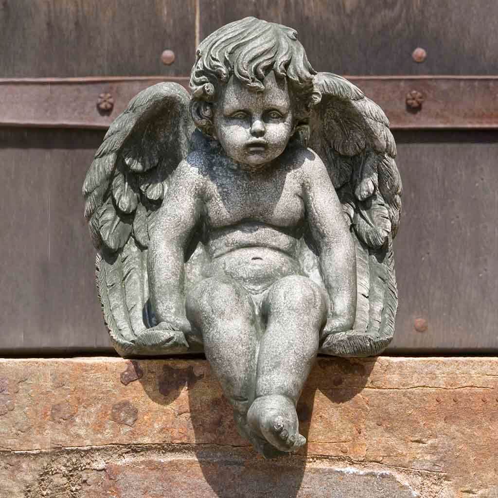 Campania International Sitting Cherub Statue