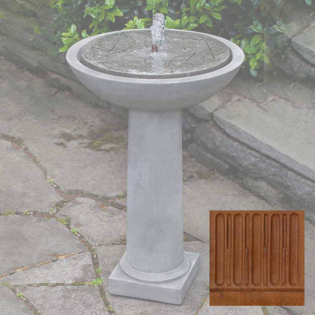 Hydrangea Leaves Birdbath Fountain