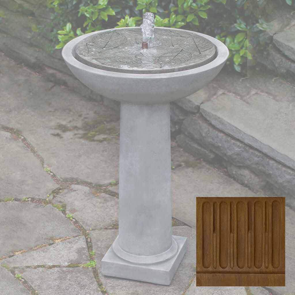 Hydrangea Leaves Birdbath Fountain