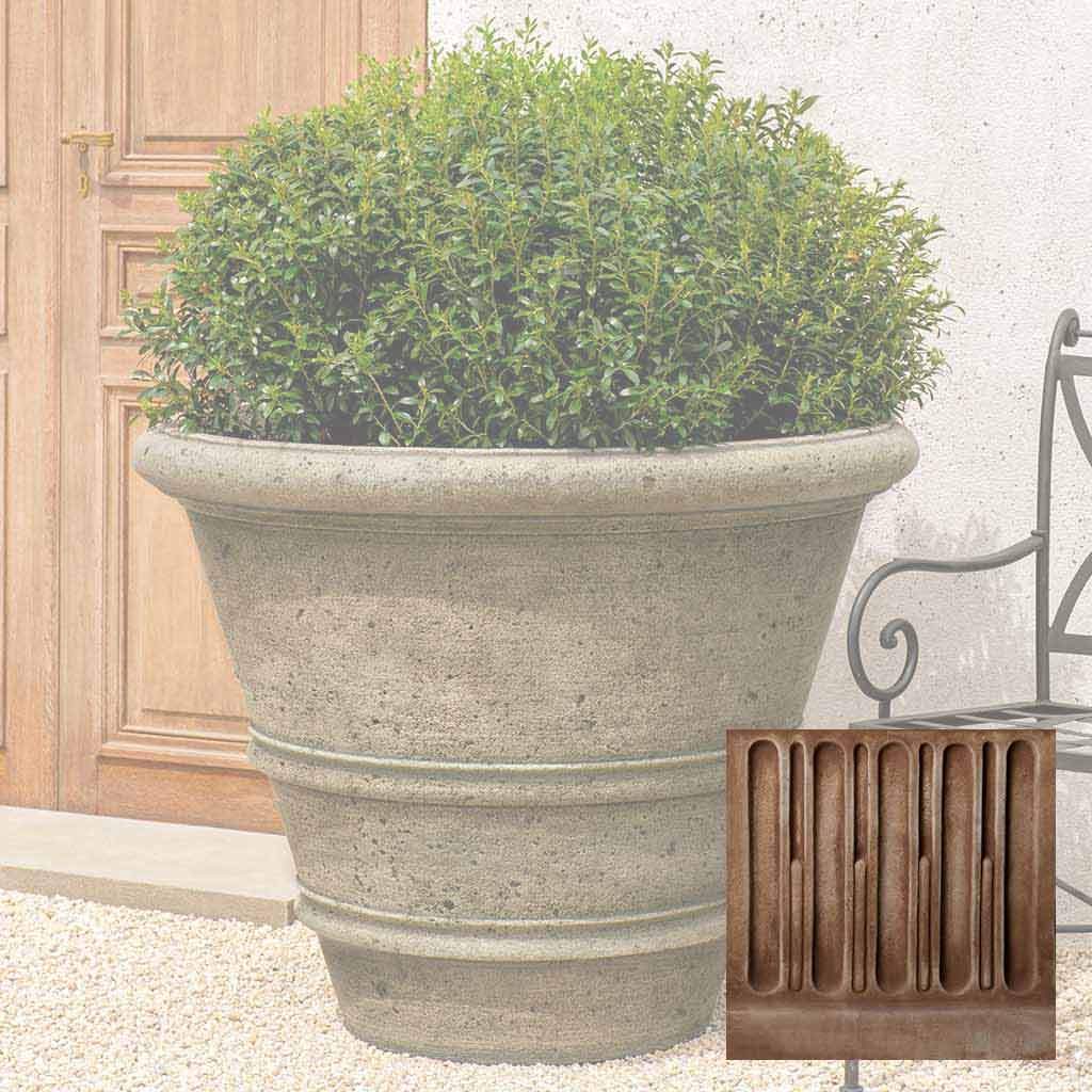 Textured Rolled Rim Planter, Large