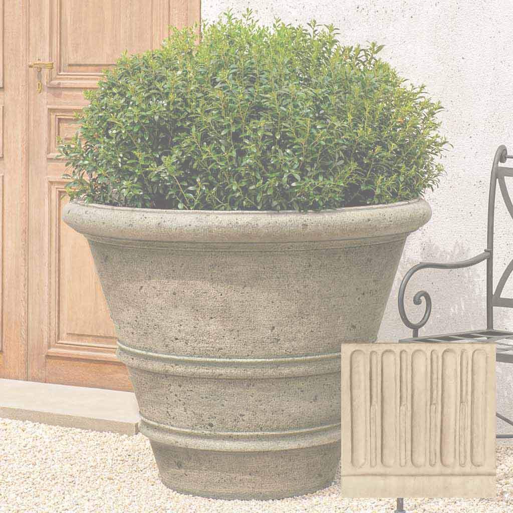 Textured Rolled Rim Planter, Large
