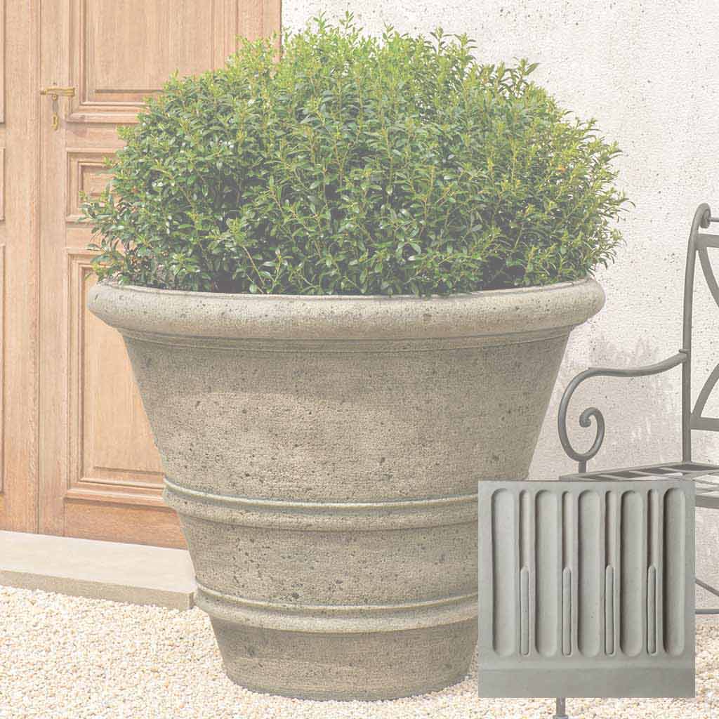 Textured Rolled Rim Planter, Large