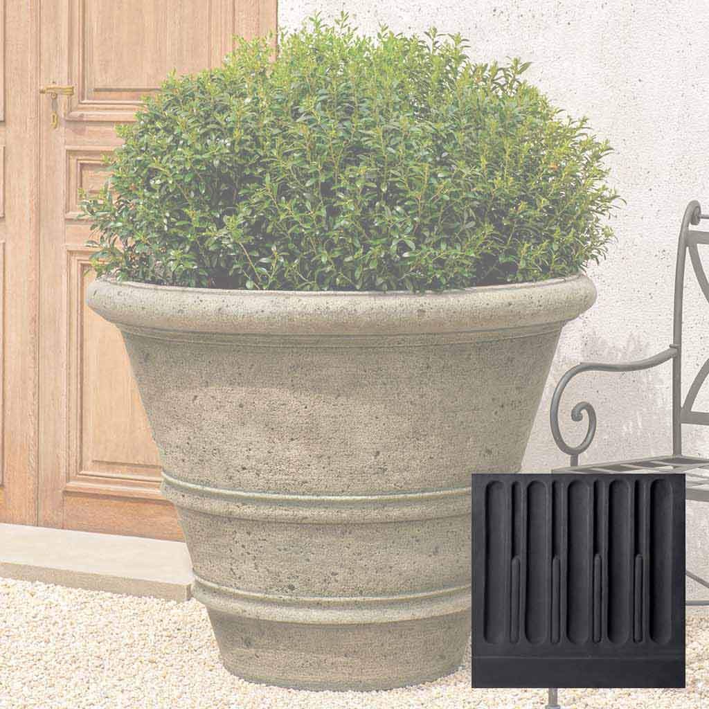 Textured Rolled Rim Planter, Large