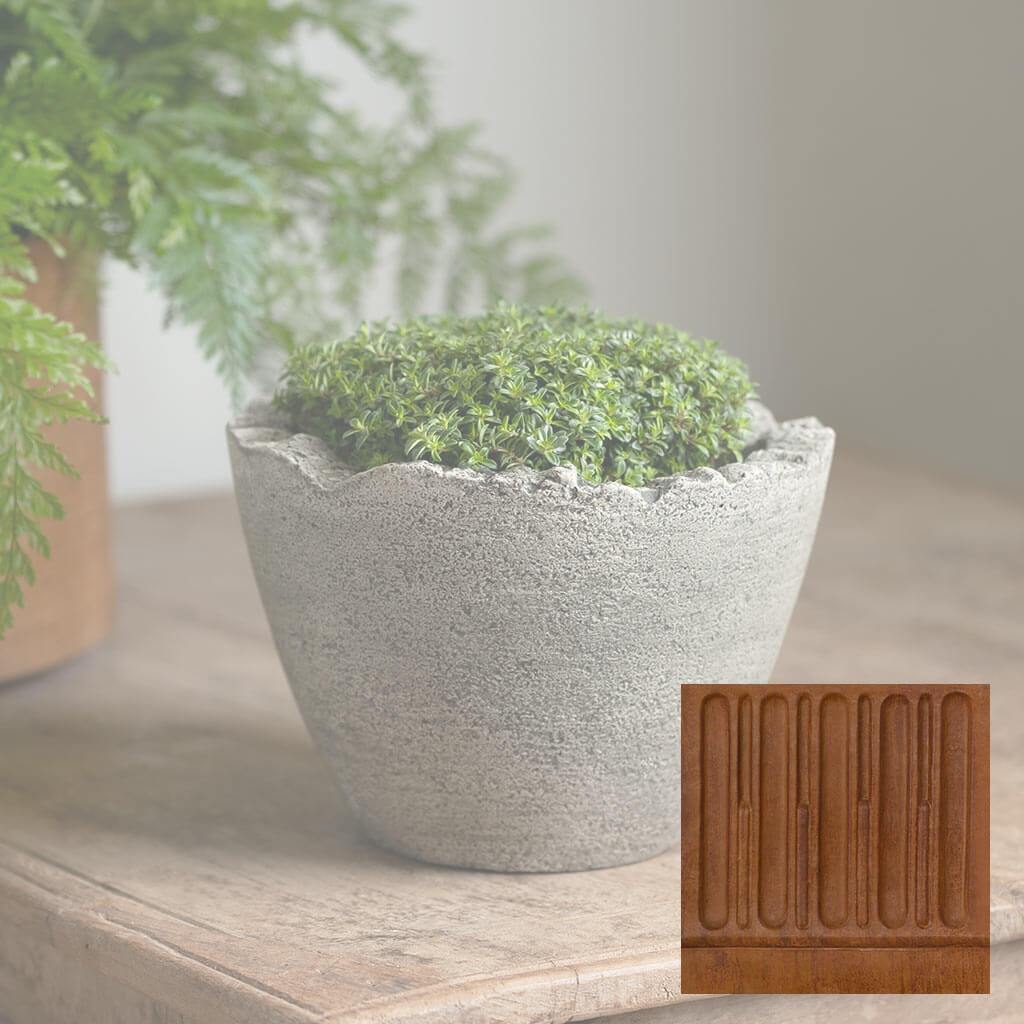 egg pot planter Campania International | Low Tribeca Extra Large Planter Ferro Rustico Nuovo