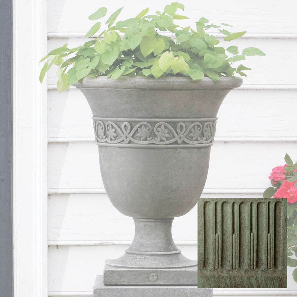 Williamsburg Strapwork Leaf Urn