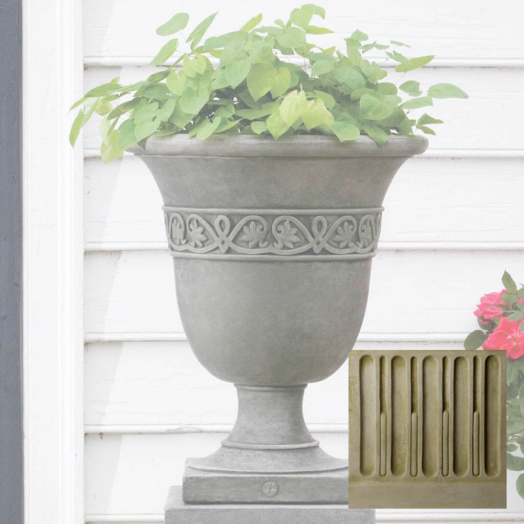 Williamsburg Strapwork Leaf Urn