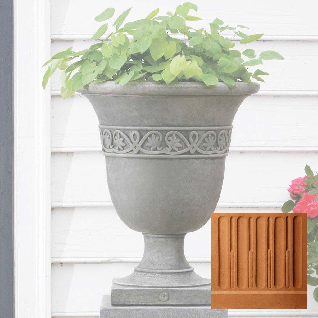 Williamsburg Strapwork Leaf Urn