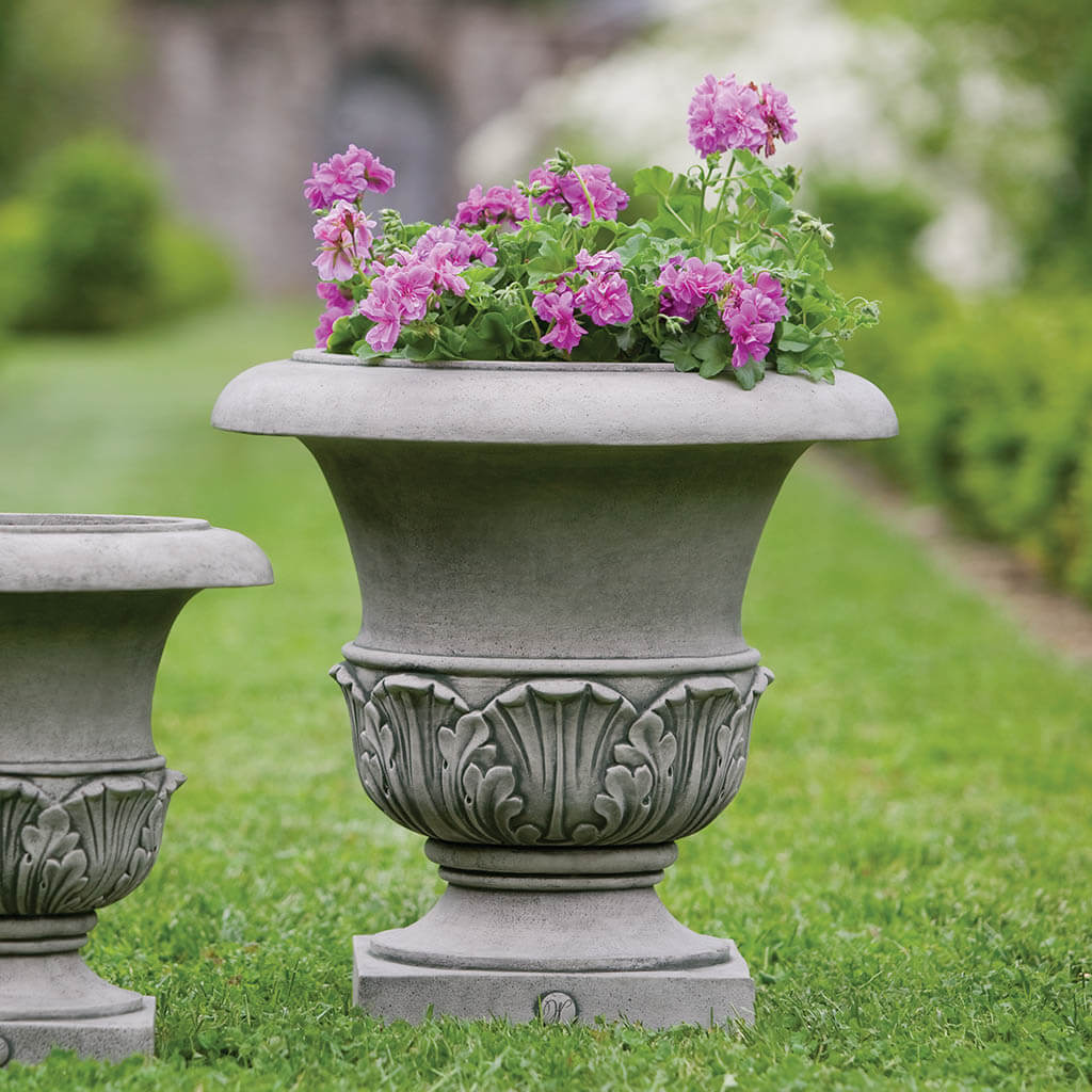 large stones for plant pots Williamsburg Acanthus Planter, Large Campania International, Alpine Stone (AS)