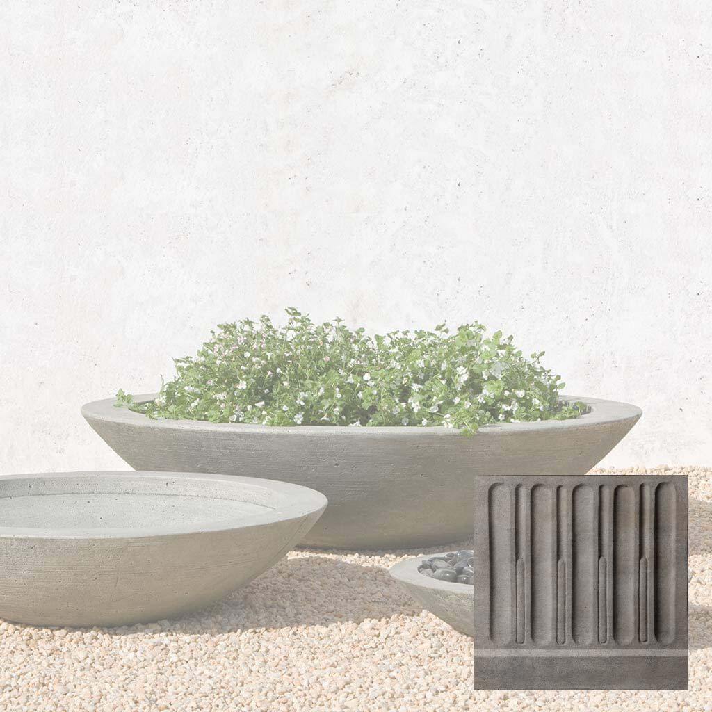 bowl outdoor planter Low Zen Bowl Planter, Large Campania International, English Lead (EL)