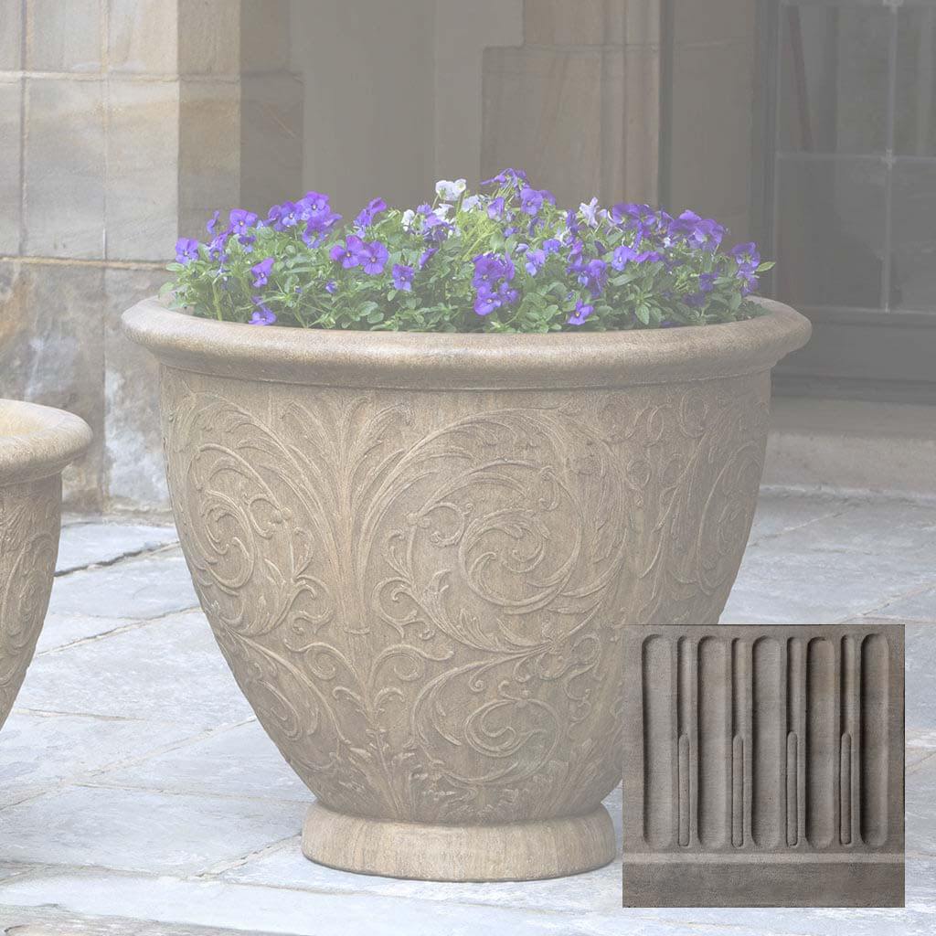 limestone planter pots Arabesque Planter, Large Campania International, English Lead (EL)