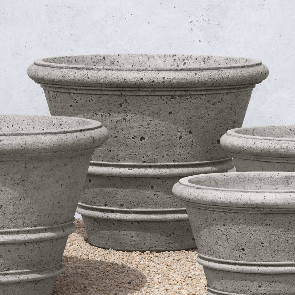 Textured Rolled Rim Planter, Large