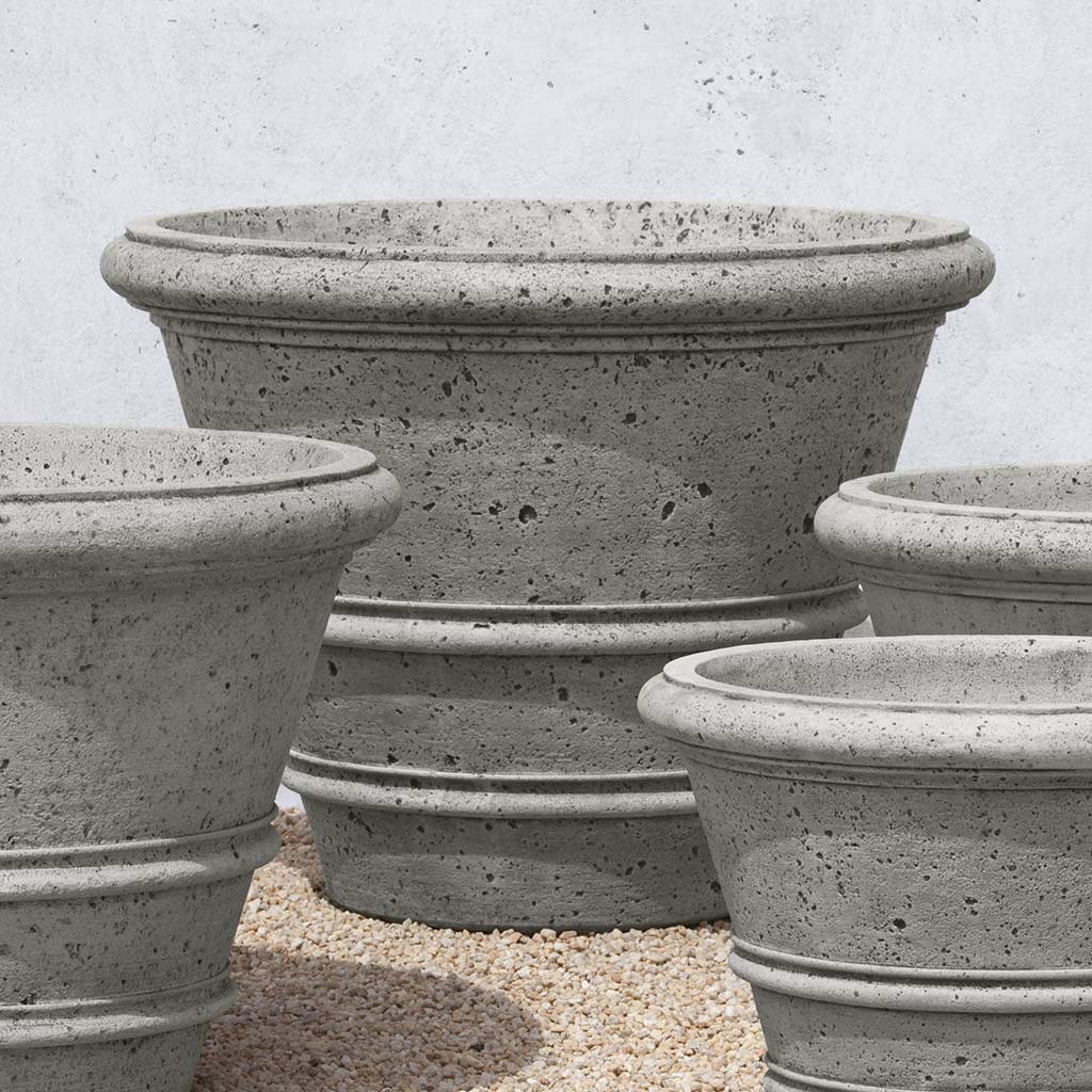 Textured Rolled Rim Planter, Large