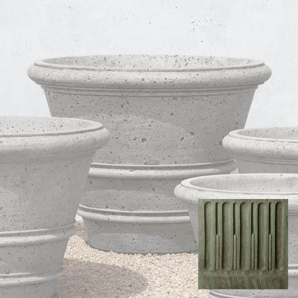 Textured Rolled Rim Planter, Large
