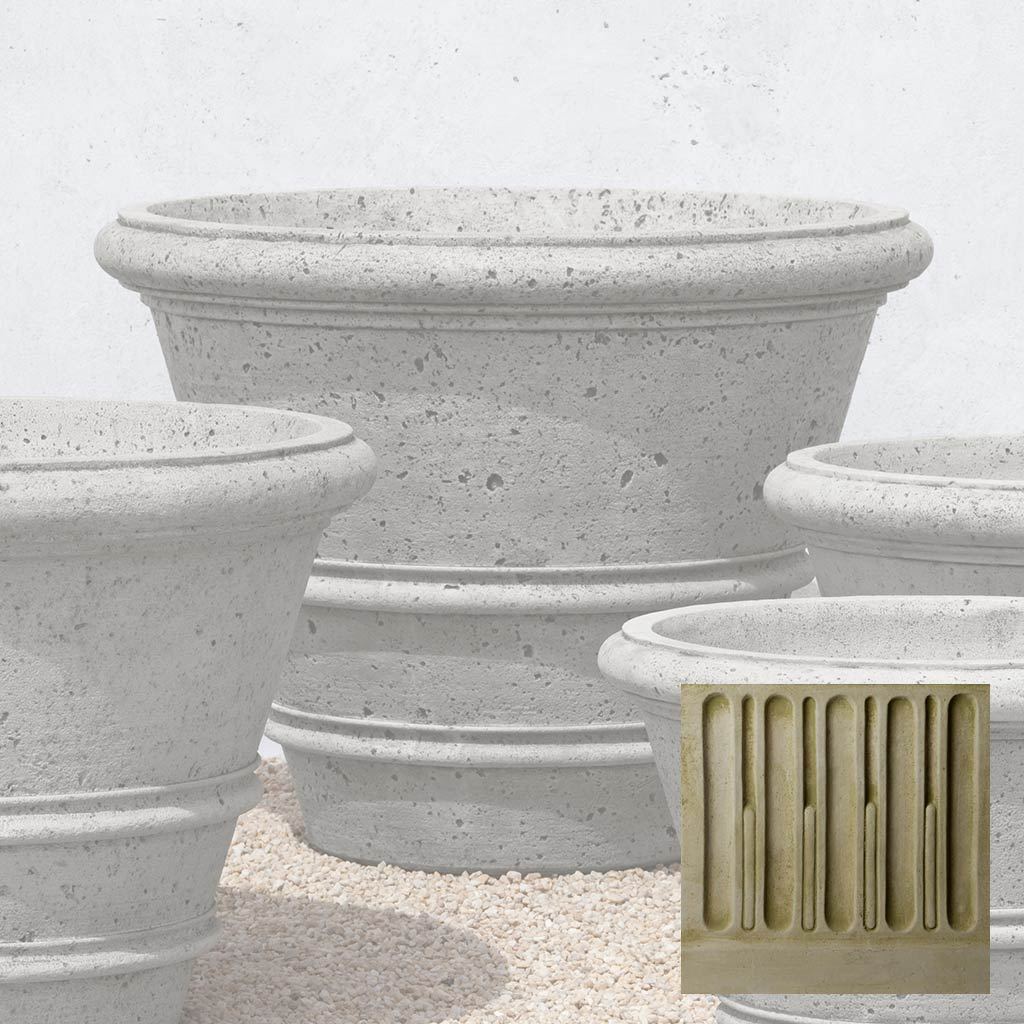 Textured Rolled Rim Planter, Large
