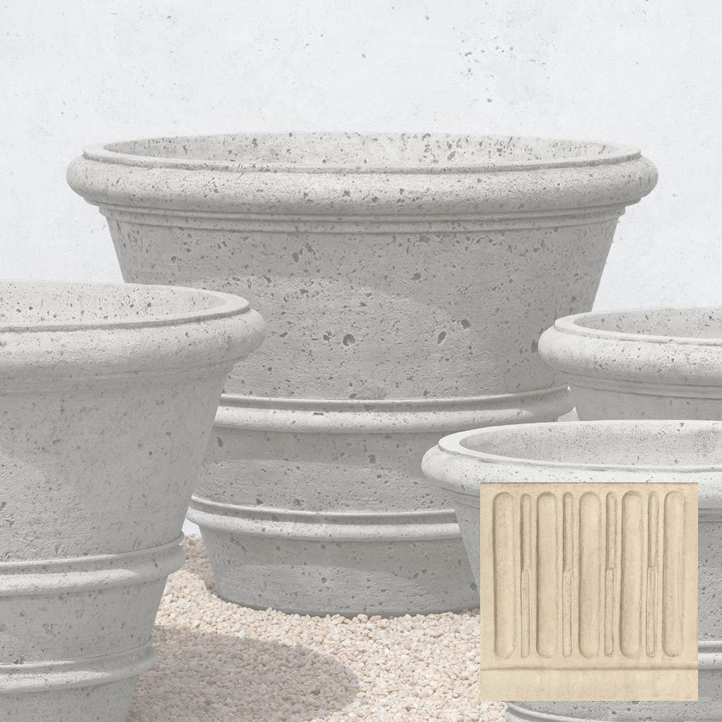 Textured Rolled Rim Planter, Large