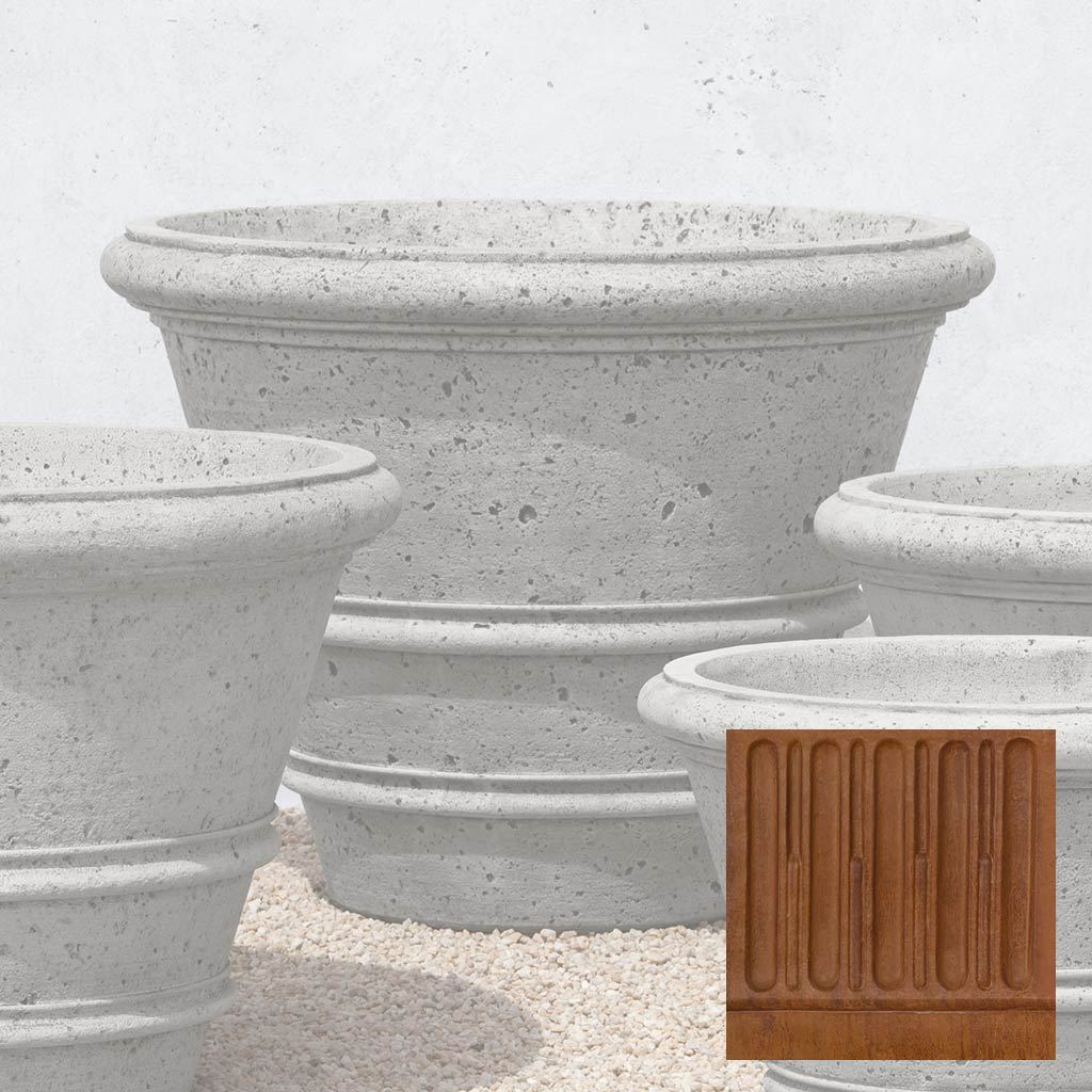 Textured Rolled Rim Planter, Large
