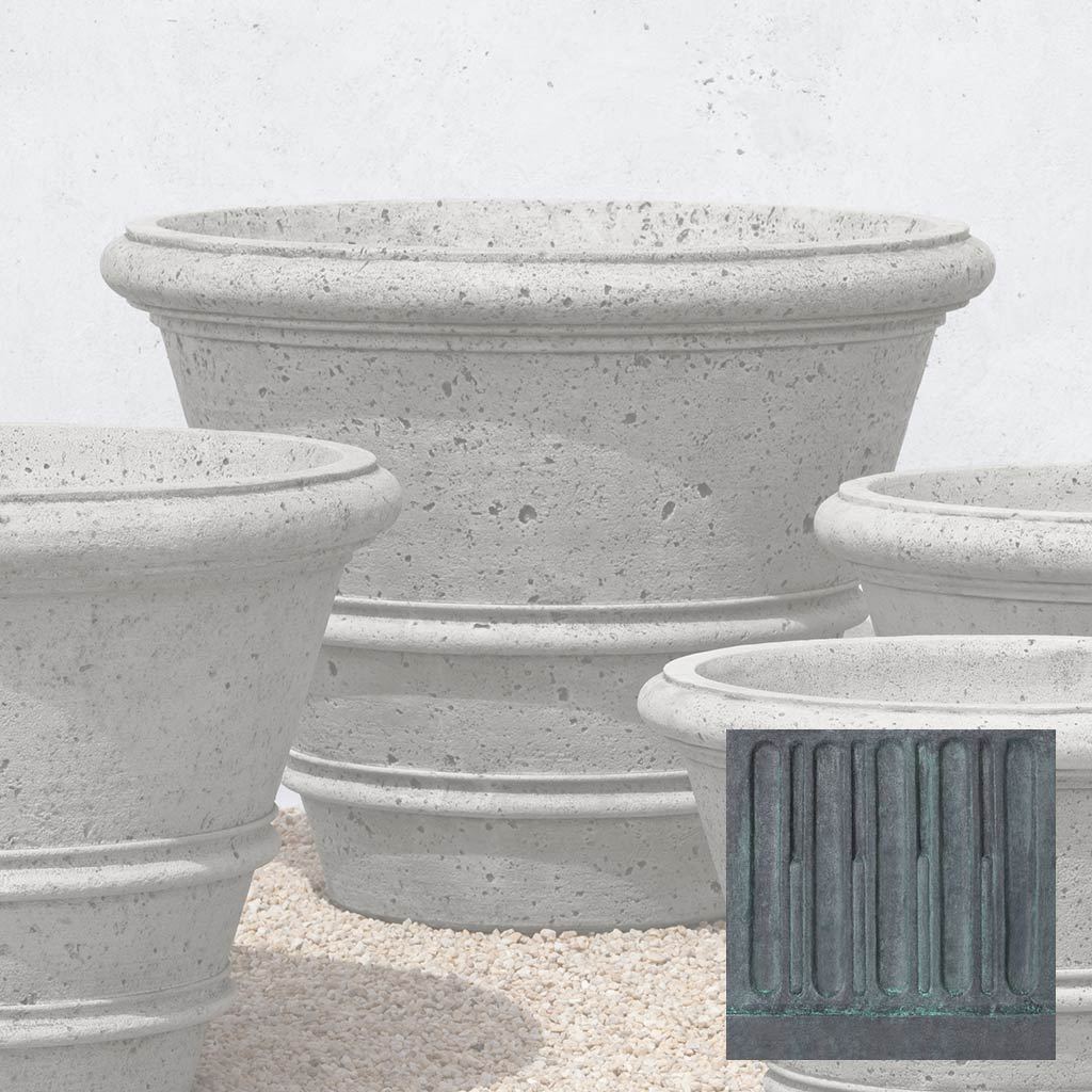 Textured Rolled Rim Planter, Large