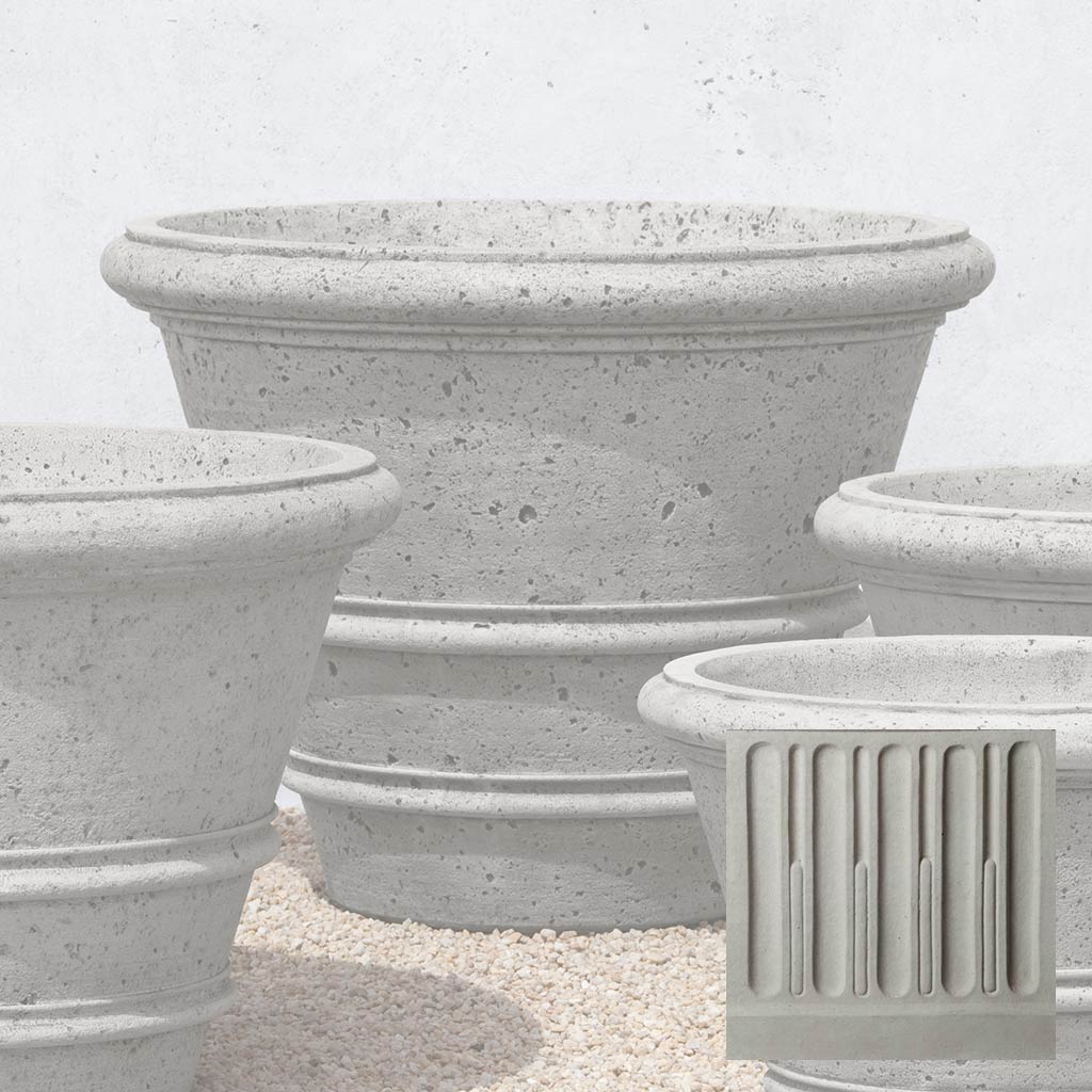 Textured Rolled Rim Planter, Large
