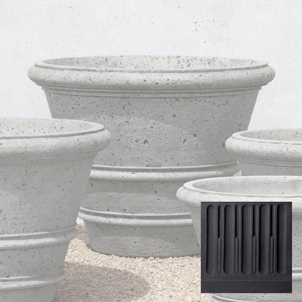 Textured Rolled Rim Planter, Large