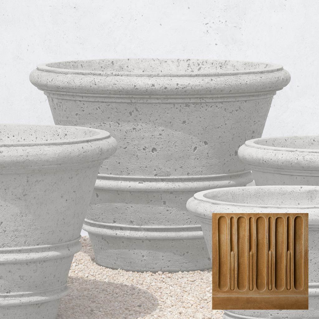 Textured Rolled Rim Planter, Large