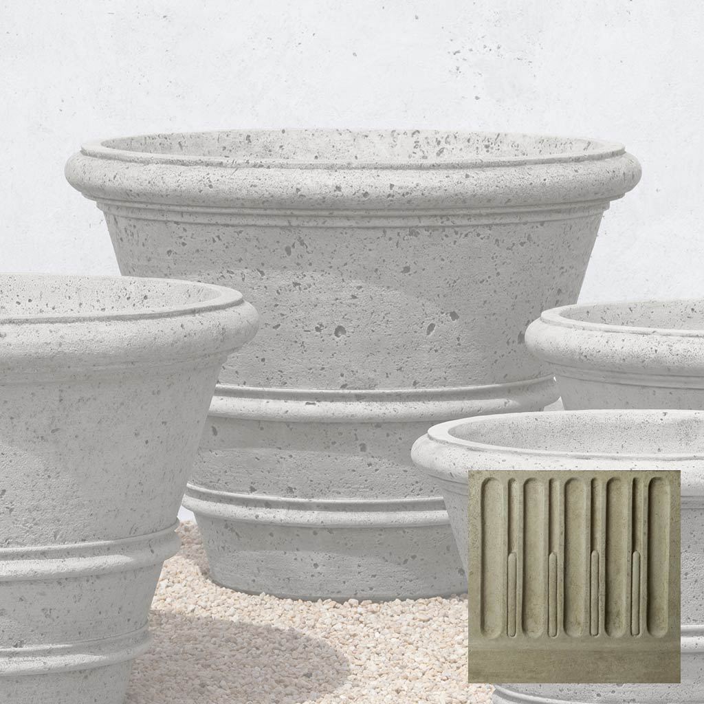 Textured Rolled Rim Planter, Large