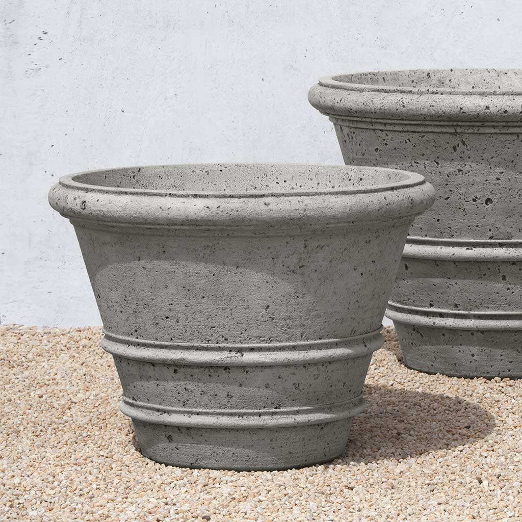 Textured Rolled Rim Planter, Large