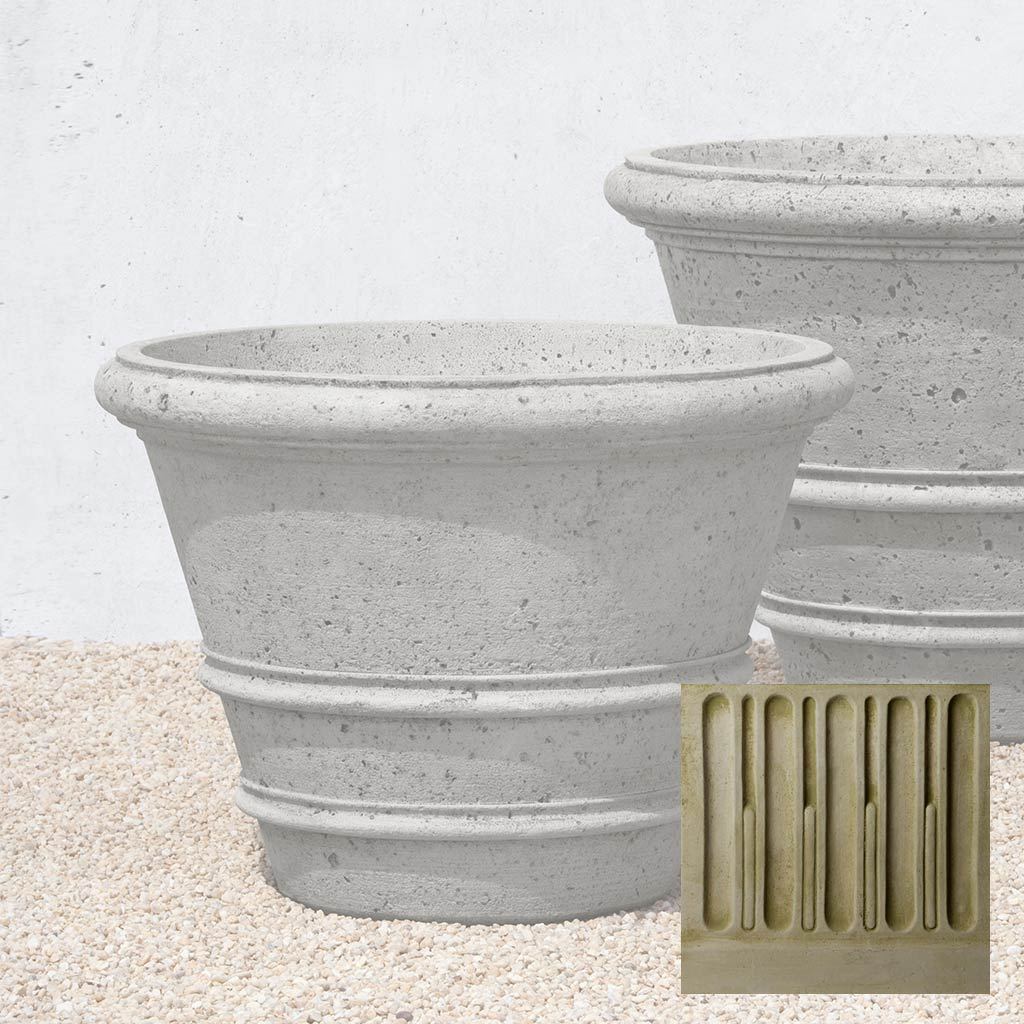 Textured Rolled Rim Planter, Large