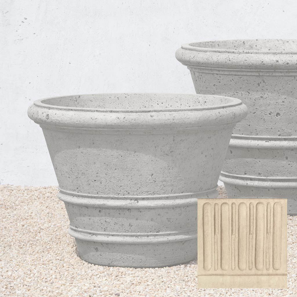 Textured Rolled Rim Planter, Large