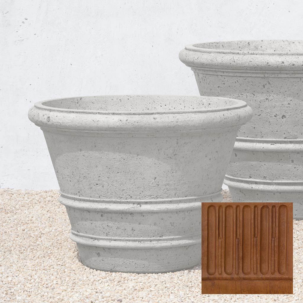 Textured Rolled Rim Planter, Large