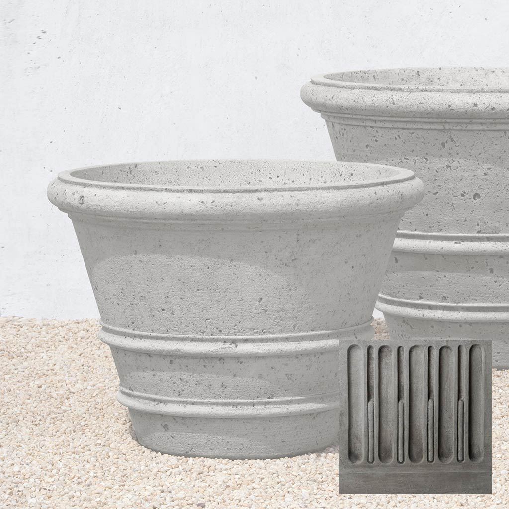 Textured Rolled Rim Planter, Large
