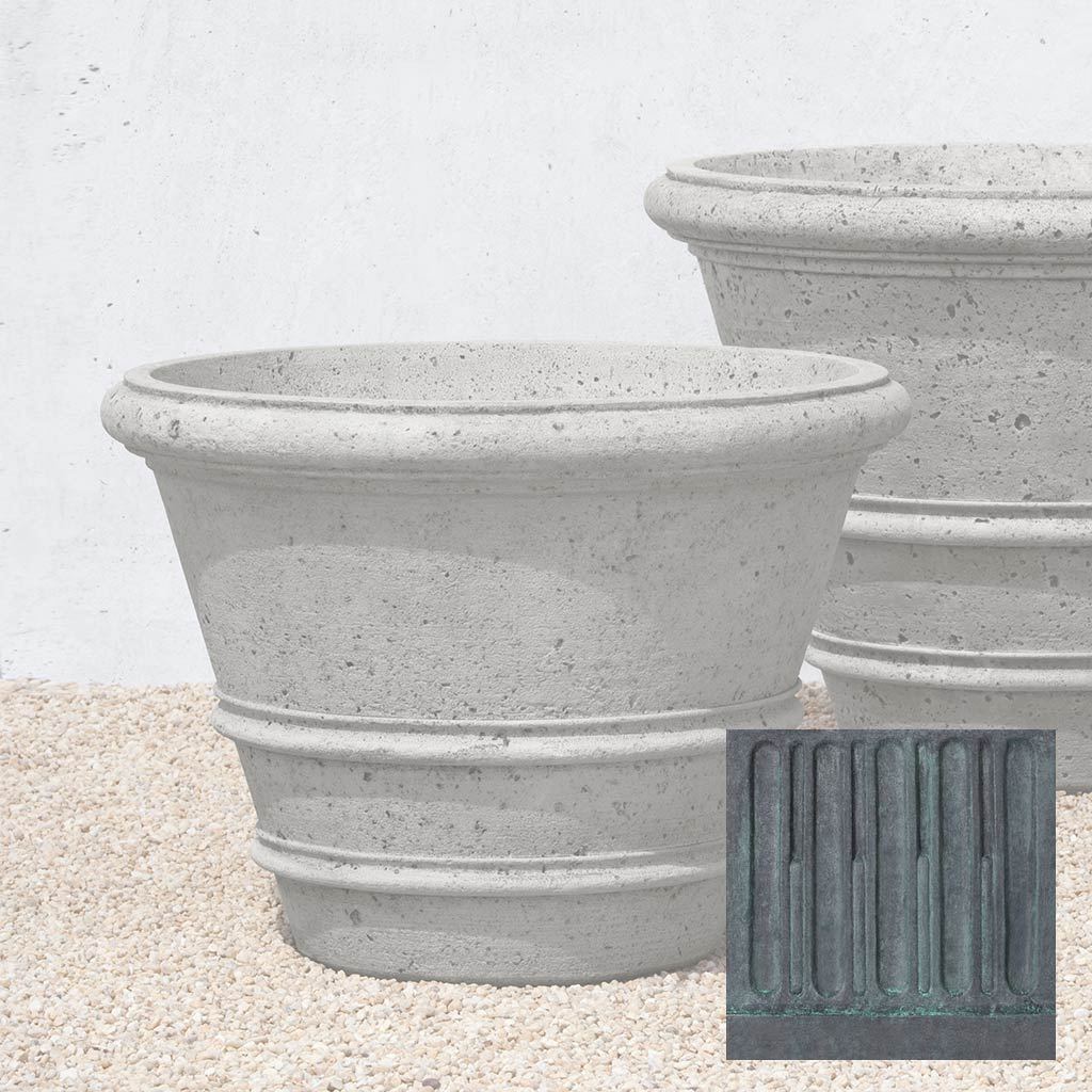 Textured Rolled Rim Planter, Large