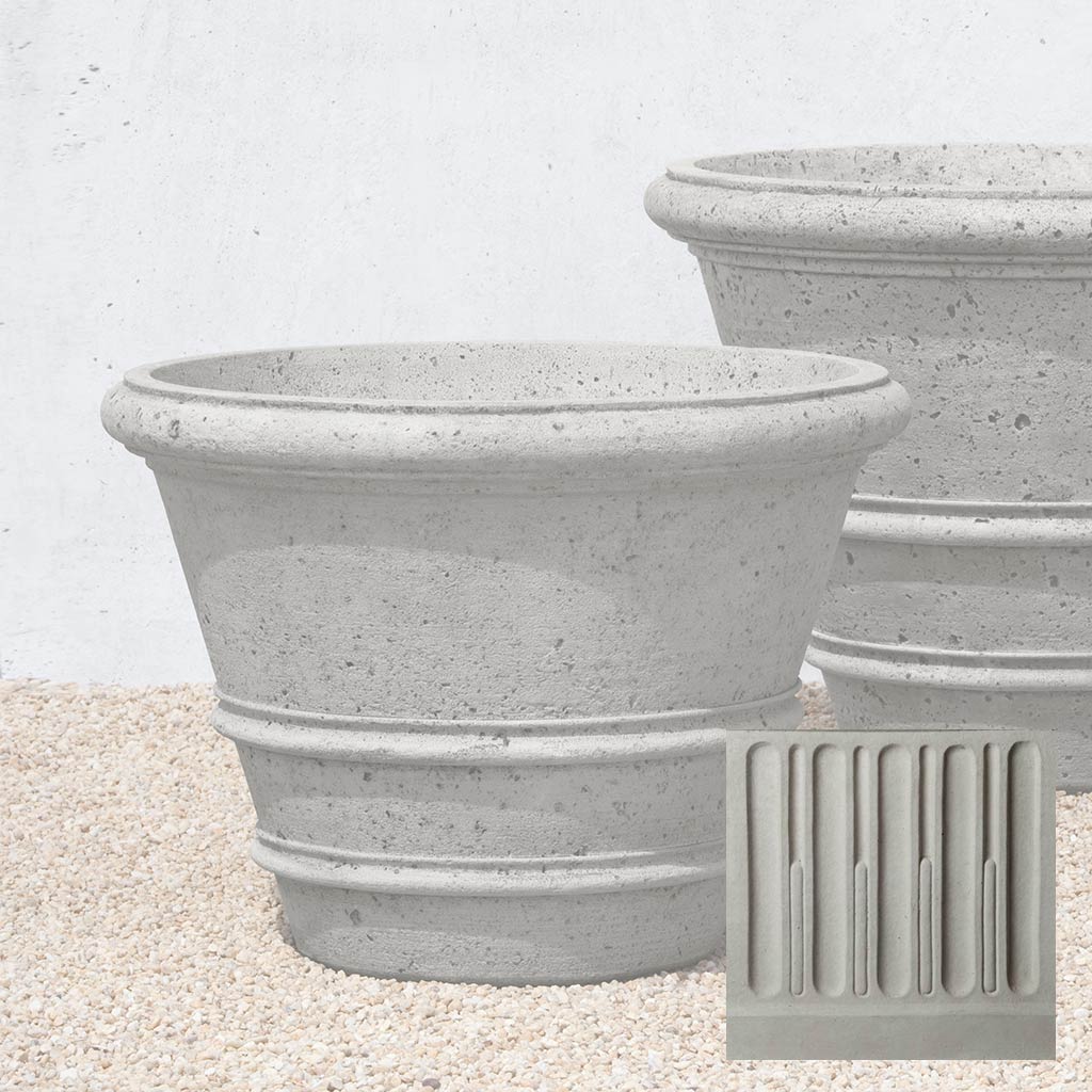 Textured Rolled Rim Planter, Large