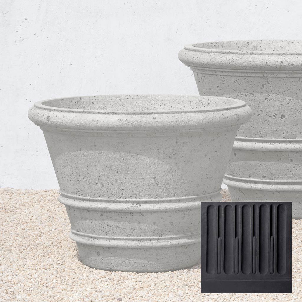 Textured Rolled Rim Planter, Large