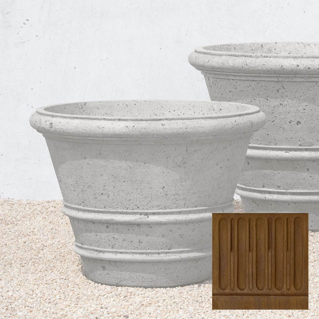 Textured Rolled Rim Planter, Large