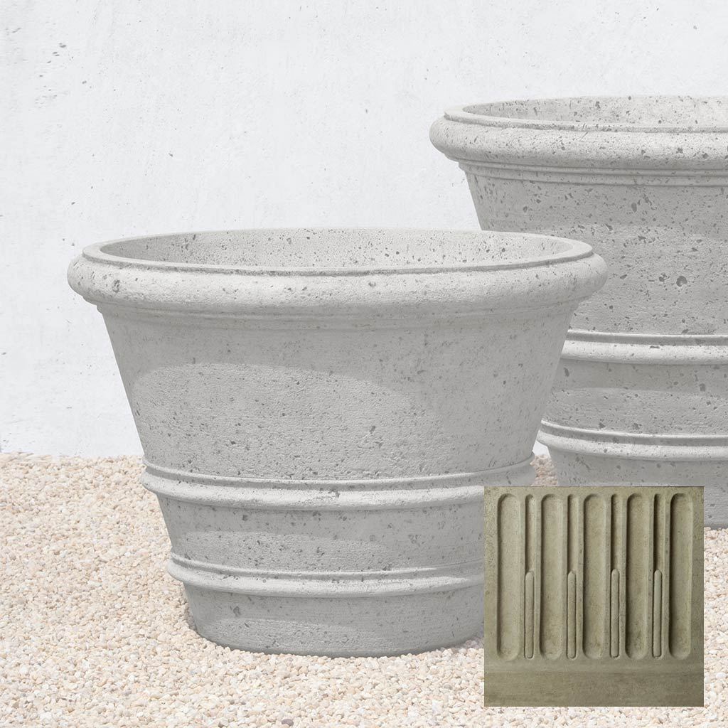 Textured Rolled Rim Planter, Large