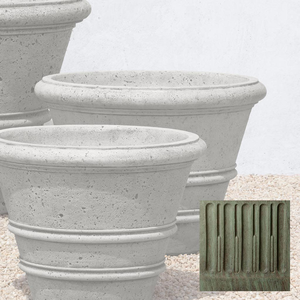 Textured Rolled Rim Planter, Large