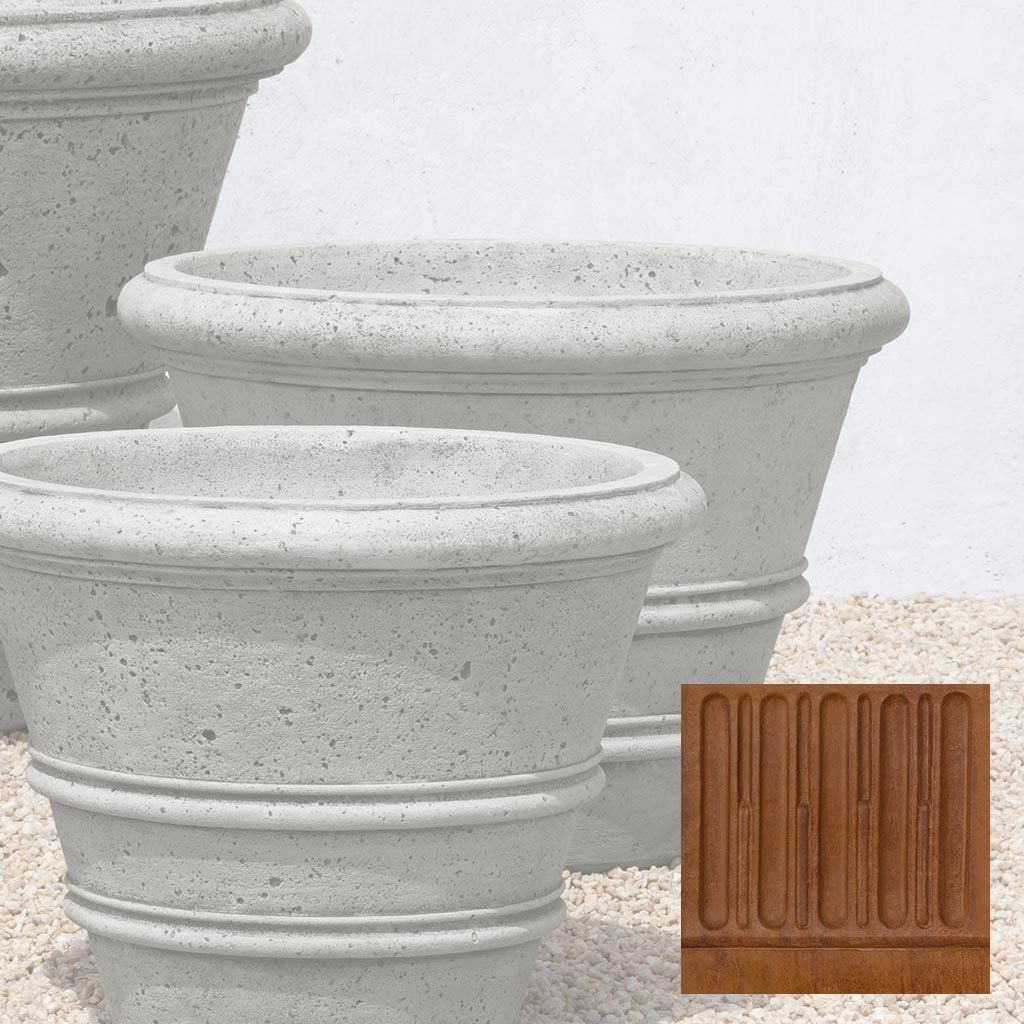 Textured Rolled Rim Planter, Large