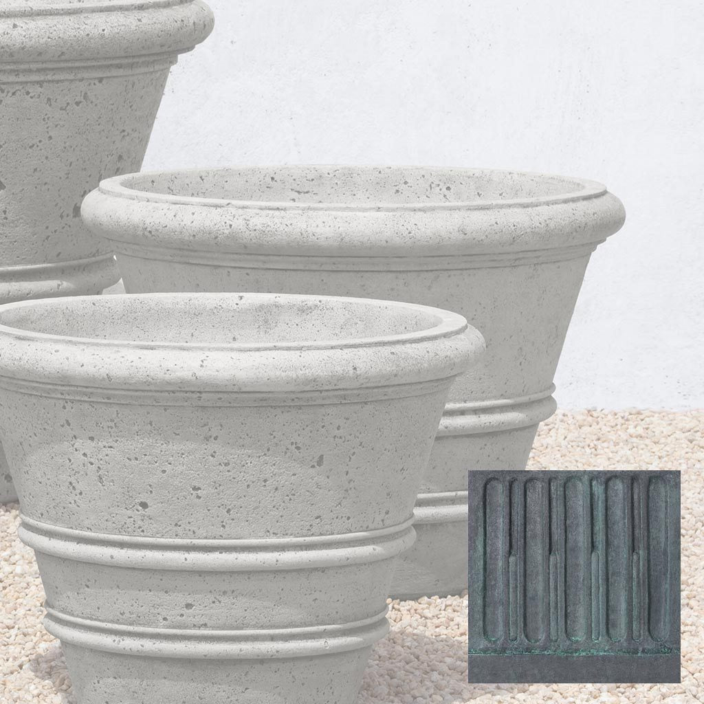 Textured Rolled Rim Planter, Large