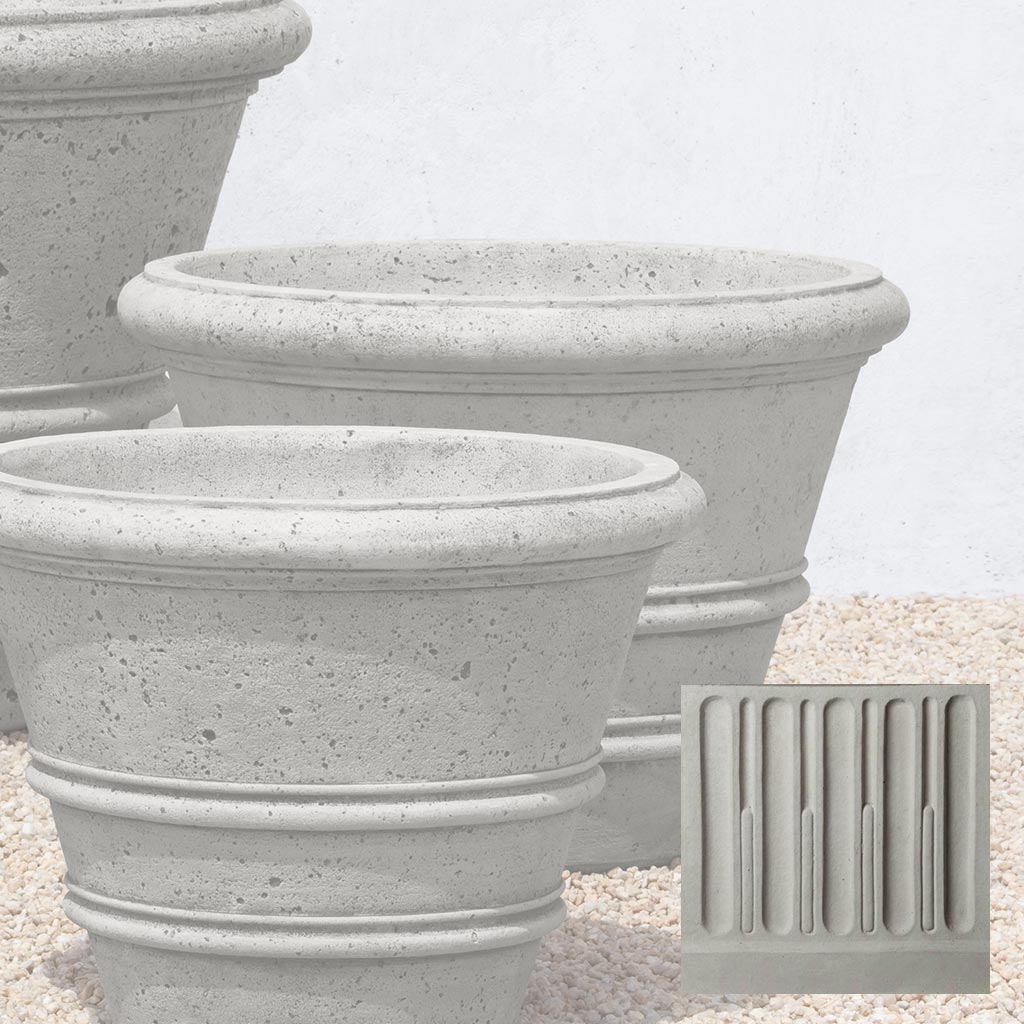 Textured Rolled Rim Planter, Large